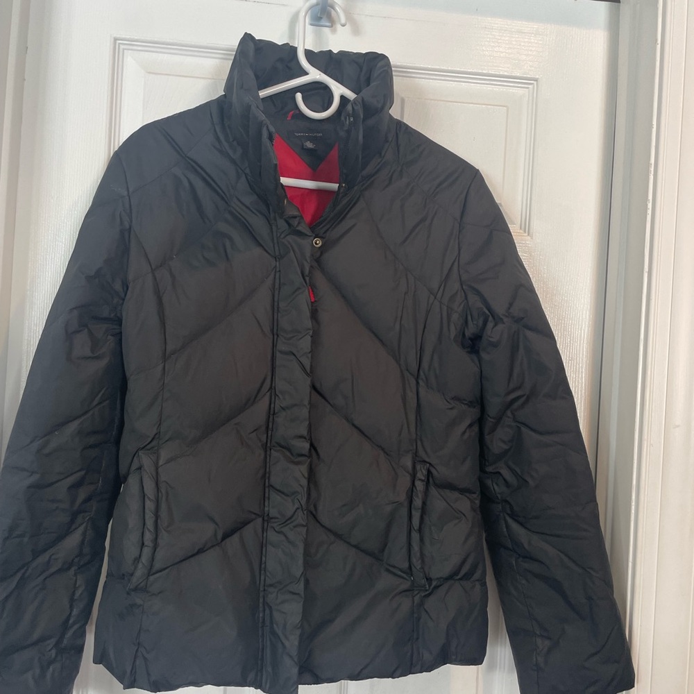 Women's Tommy Hilfiger Black Puffer Jacket Medium